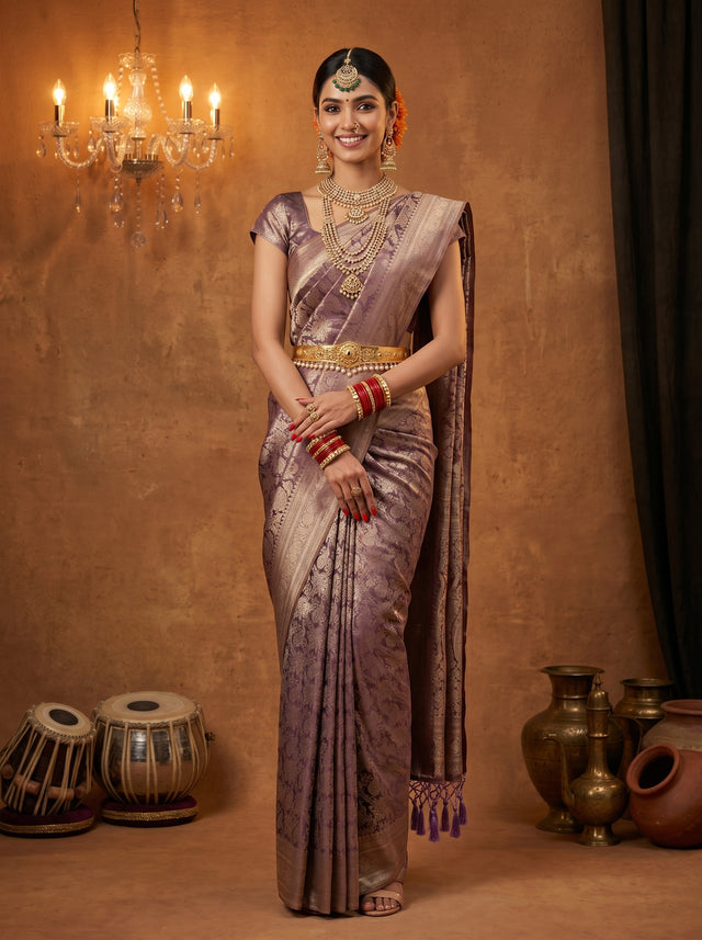 Violet  Saree