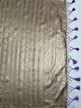 MIMOSA Violet Saree Saree — pallu and zari work detail