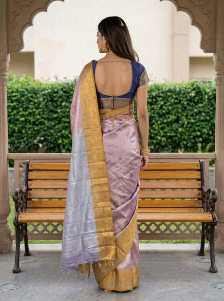 MIMOSA Maroon Saree Saree — pose 2 styling detail