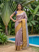 MIMOSA Maroon Saree Saree — pose 4 styling detail