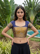 MIMOSA Maroon Saree Saree — blouse close-up