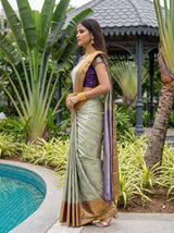 MIMOSA Olive Saree Saree — pose 3 styling detail
