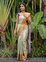 MIMOSA Olive Saree Saree — pose 5 styling detail