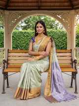 MIMOSA Olive Saree Saree — pose 8 styling detail