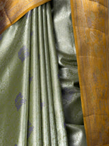 MIMOSA Olive Saree Saree — fleets shot full lifestyle