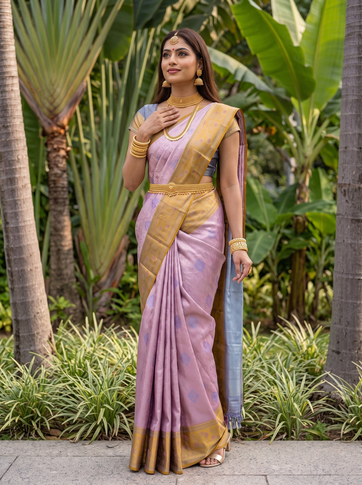 MIMOSA Rani Saree Saree — pose 5 styling detail