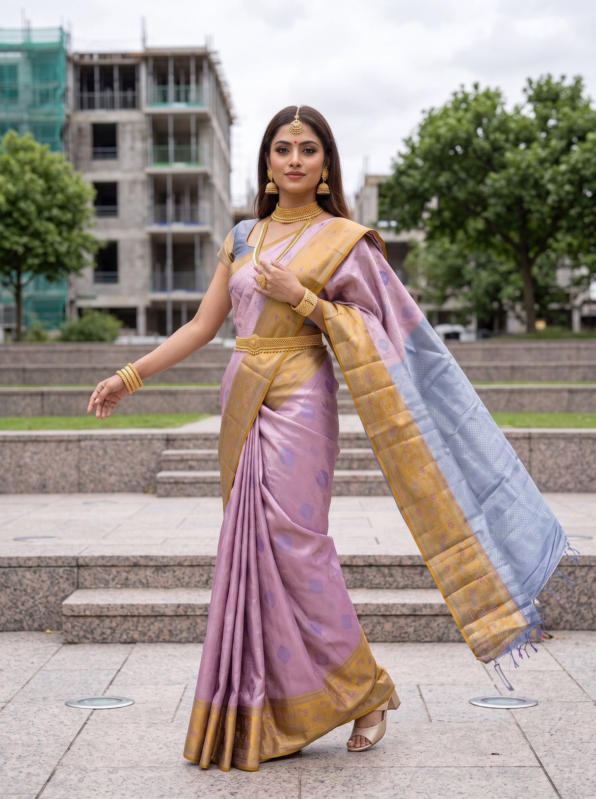 MIMOSA Rani Saree Saree — pose 9 styling detail
