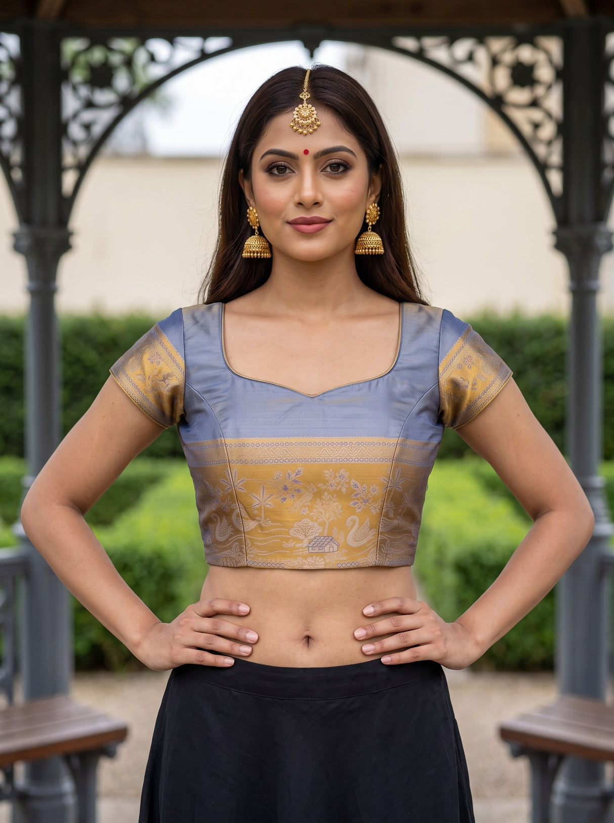 MIMOSA Rani Saree Saree — blouse close-up