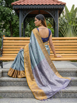 MIMOSA Sapphire Saree Saree — pose 2 styling detail