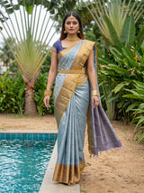 MIMOSA Sapphire Saree Saree — pose 6 styling detail