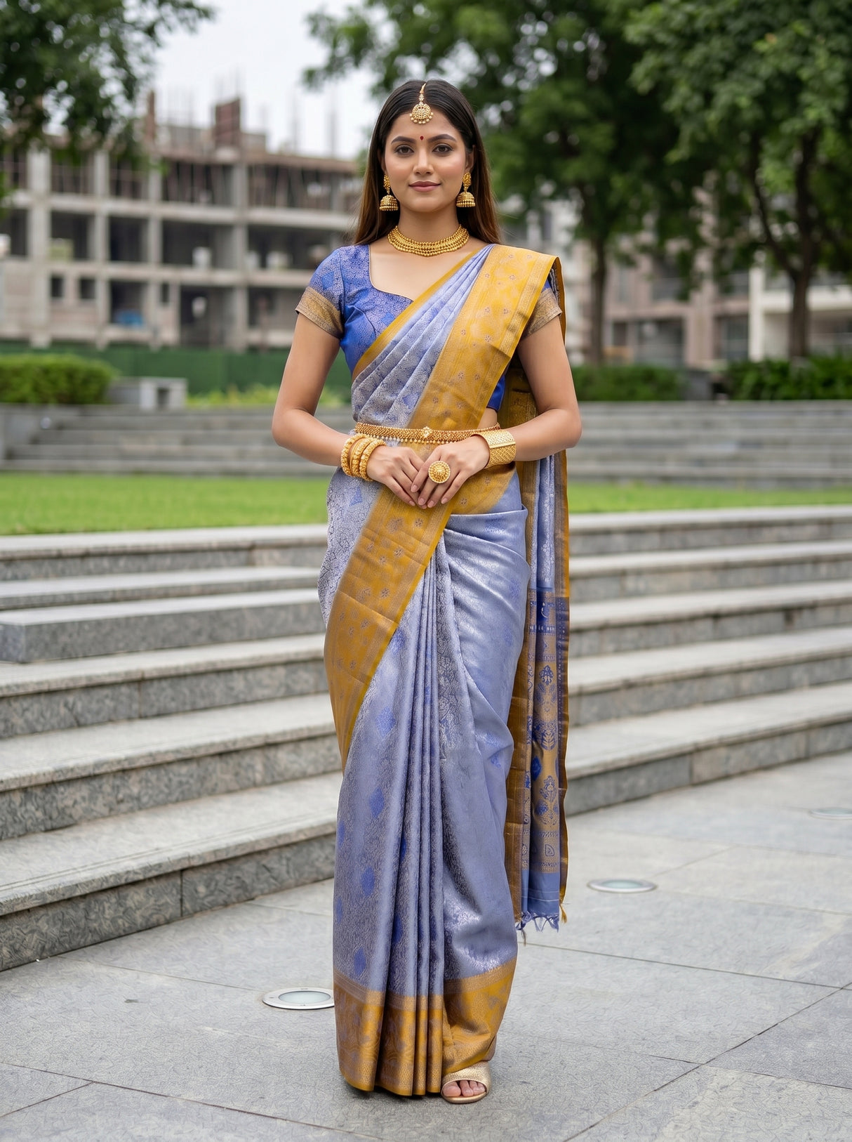 Violet  Saree