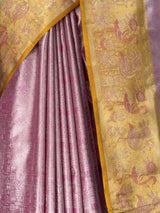 MIMOSA Pink Kanjivaram Art Silk Saree — fleets shot full lifestyle