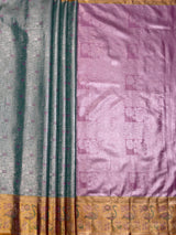 MIMOSA Rama Kanjivaram Art Silk Saree — pallu and zari work detail
