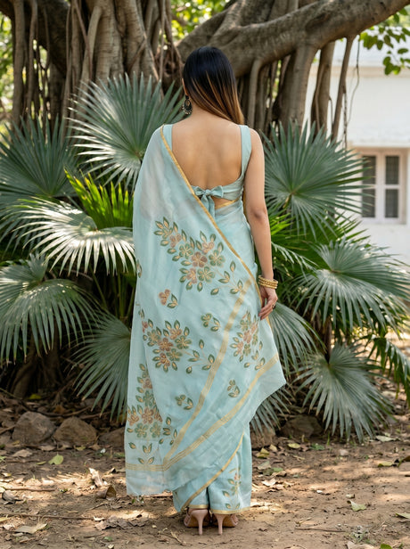 MIMOSA Saree Saree — pose 2 styling detail