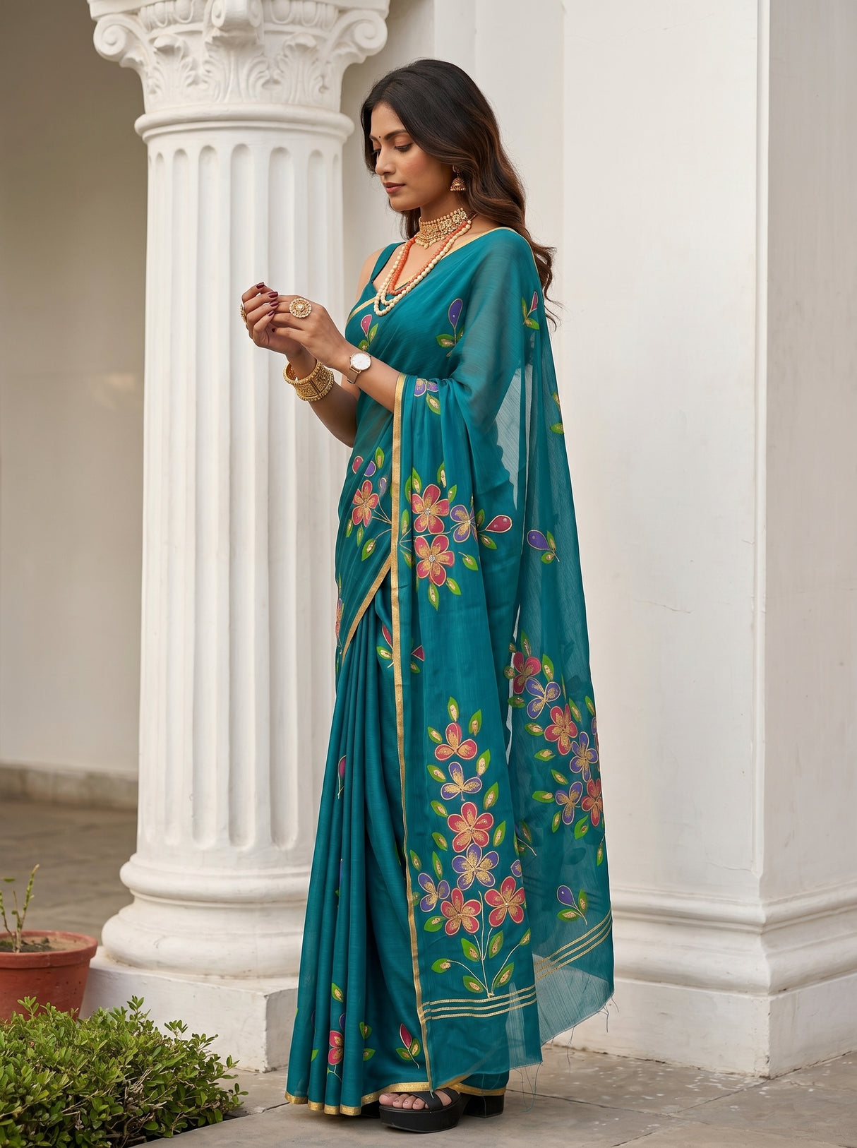 MIMOSA Saree Saree — pose 3 styling detail