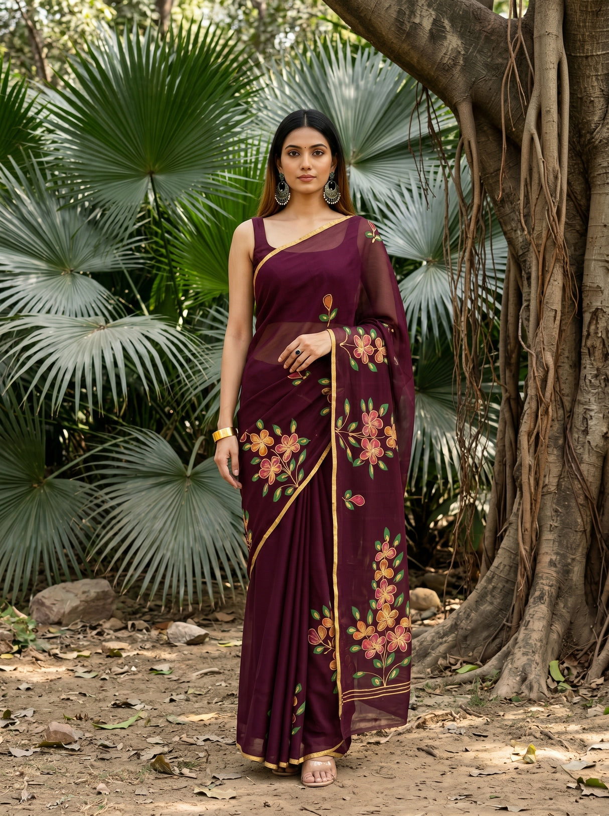 MIMOSA Saree Saree — front view on mannequin