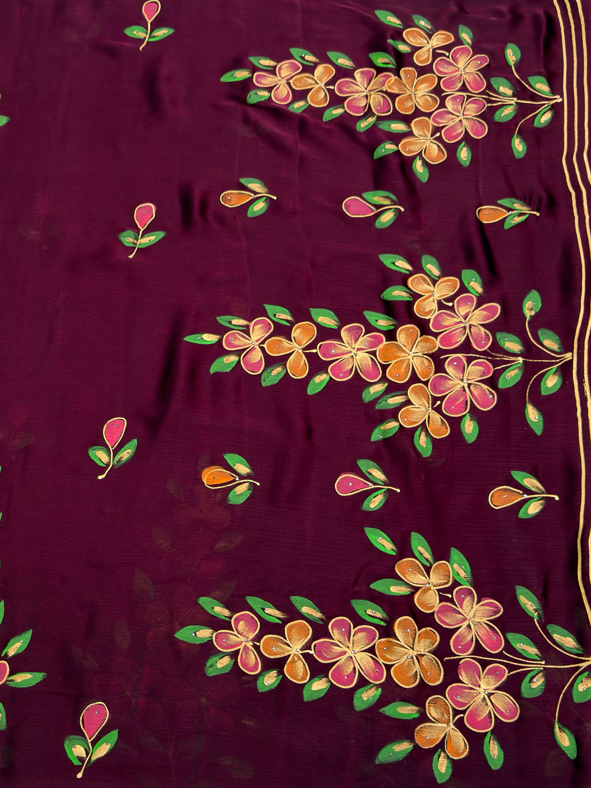 MIMOSA Saree Saree — pallu and zari work detail