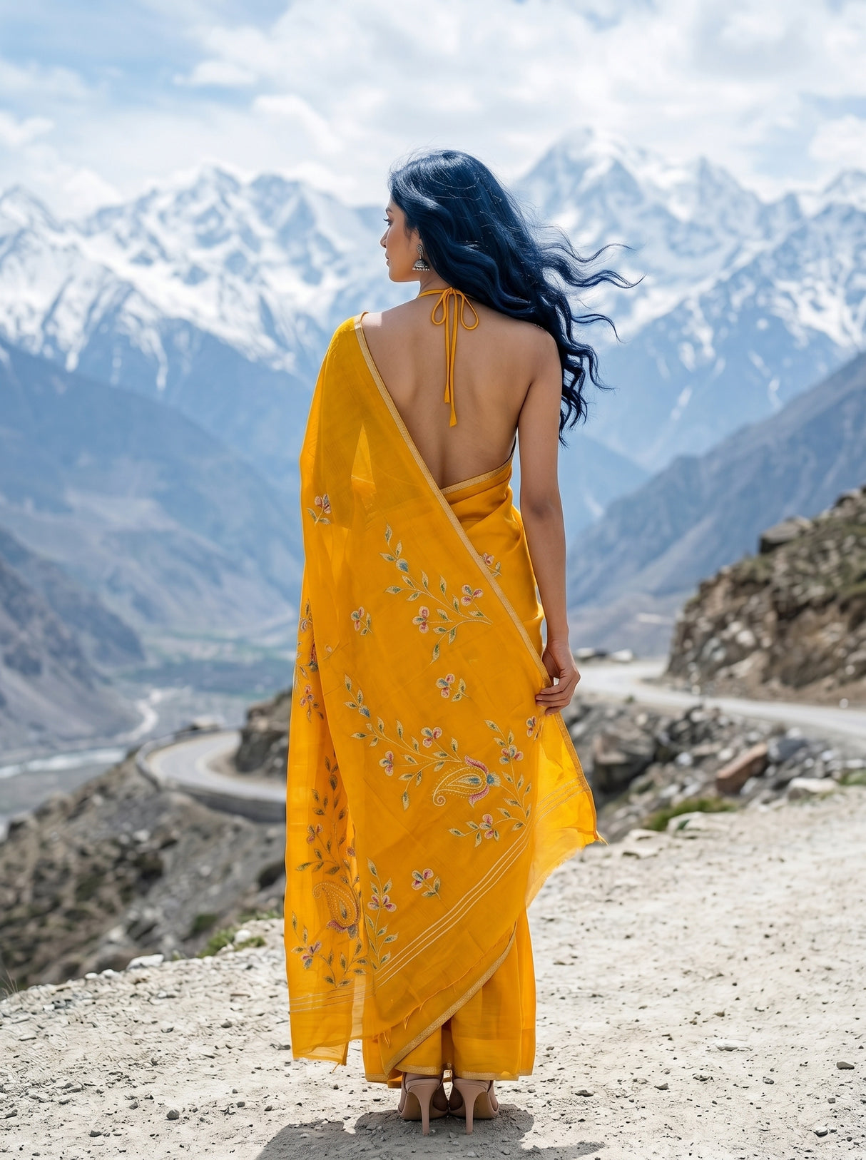 MIMOSA Saree Saree — pose 2 styling detail