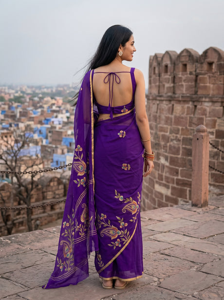 MIMOSA Saree Saree — pose 2 styling detail