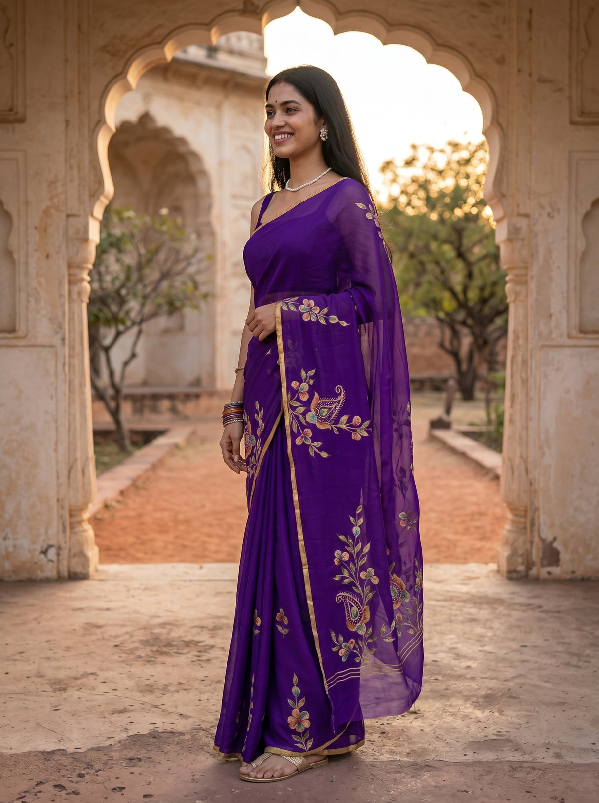 MIMOSA Saree Saree — pose 3 styling detail