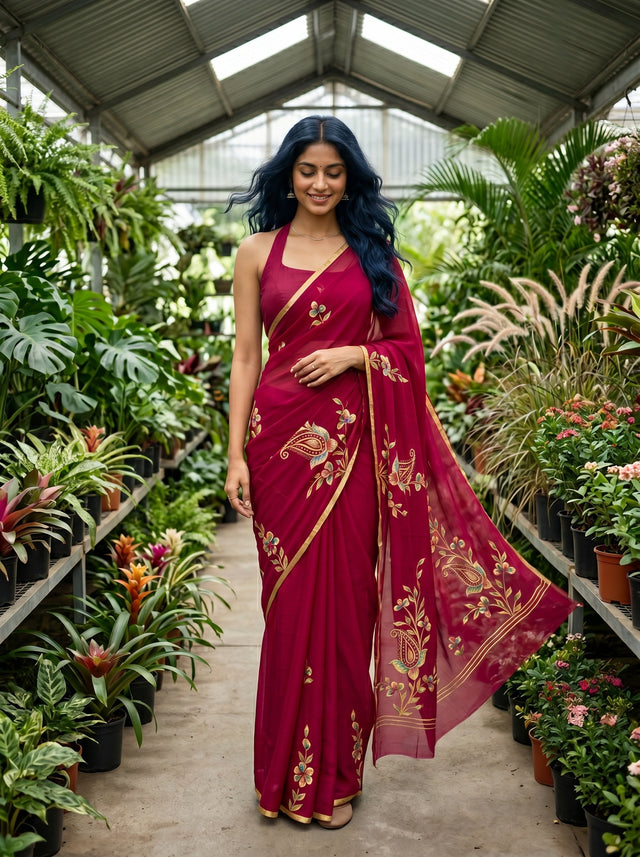 MIMOSA Saree Saree — front view on mannequin