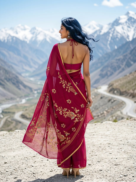MIMOSA Saree Saree — pose 2 styling detail