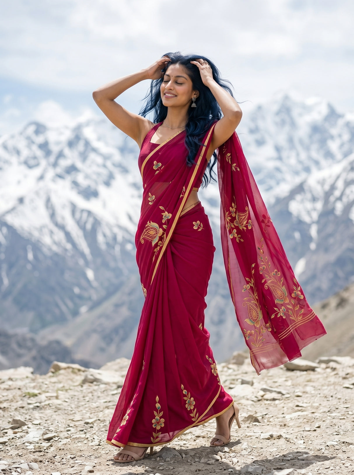 MIMOSA Saree Saree — pose 5 styling detail