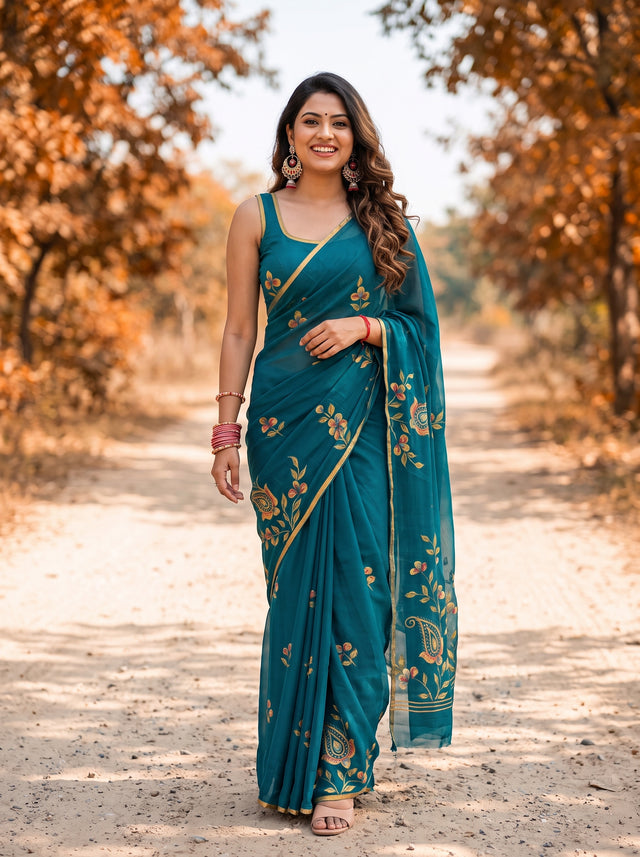 MIMOSA Saree Saree — front view on mannequin