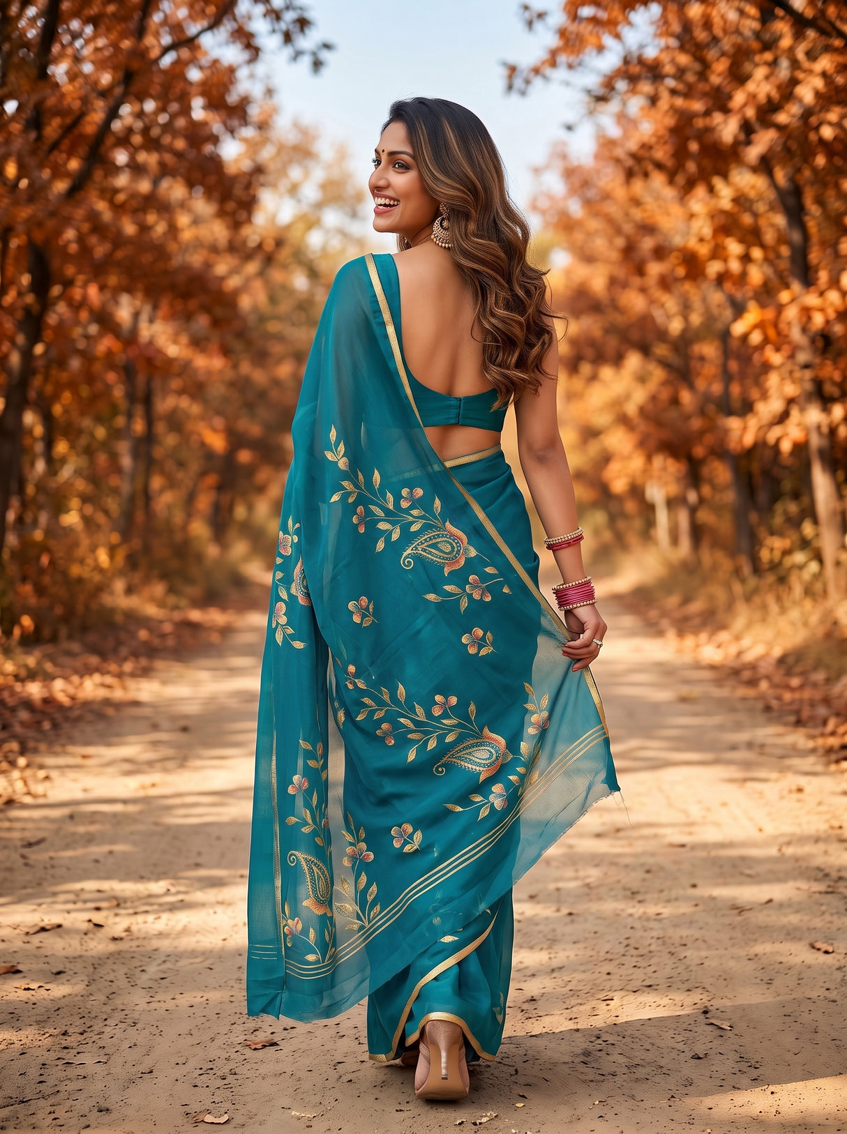 MIMOSA Saree Saree — pose 2 styling detail