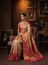 MIMOSA Gajari Kanjivaram Art Silk Saree — pose 8 styling detail