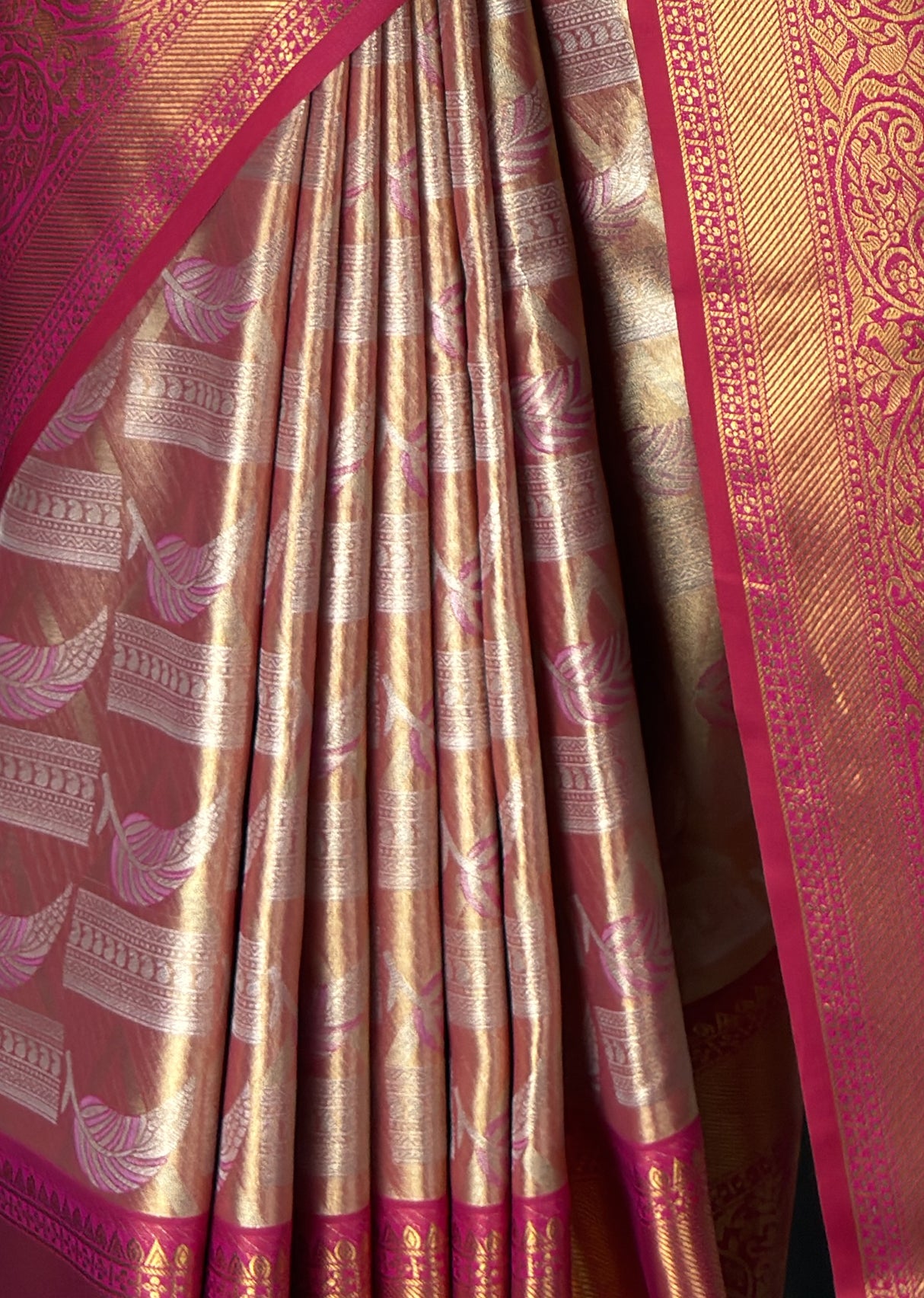MIMOSA Gajari Kanjivaram Art Silk Saree — fleets shot full lifestyle