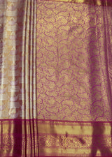 MIMOSA Gajari Kanjivaram Art Silk Saree — pallu and zari work detail