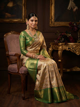 MIMOSA Maroon Kanjivaram Art Silk Saree — pose 8 styling detail