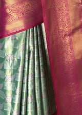 MIMOSA Rama Kanjivaram Art Silk Saree — fleets shot full lifestyle