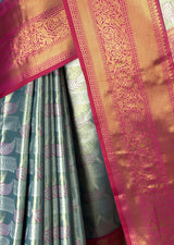 MIMOSA Saffire Kanjivaram Art Silk Saree — fleets shot full lifestyle