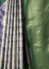 MIMOSA Violet Kanjivaram Art Silk Saree — fleets shot full lifestyle