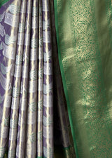 MIMOSA Violet Kanjivaram Art Silk Saree — fleets shot full lifestyle