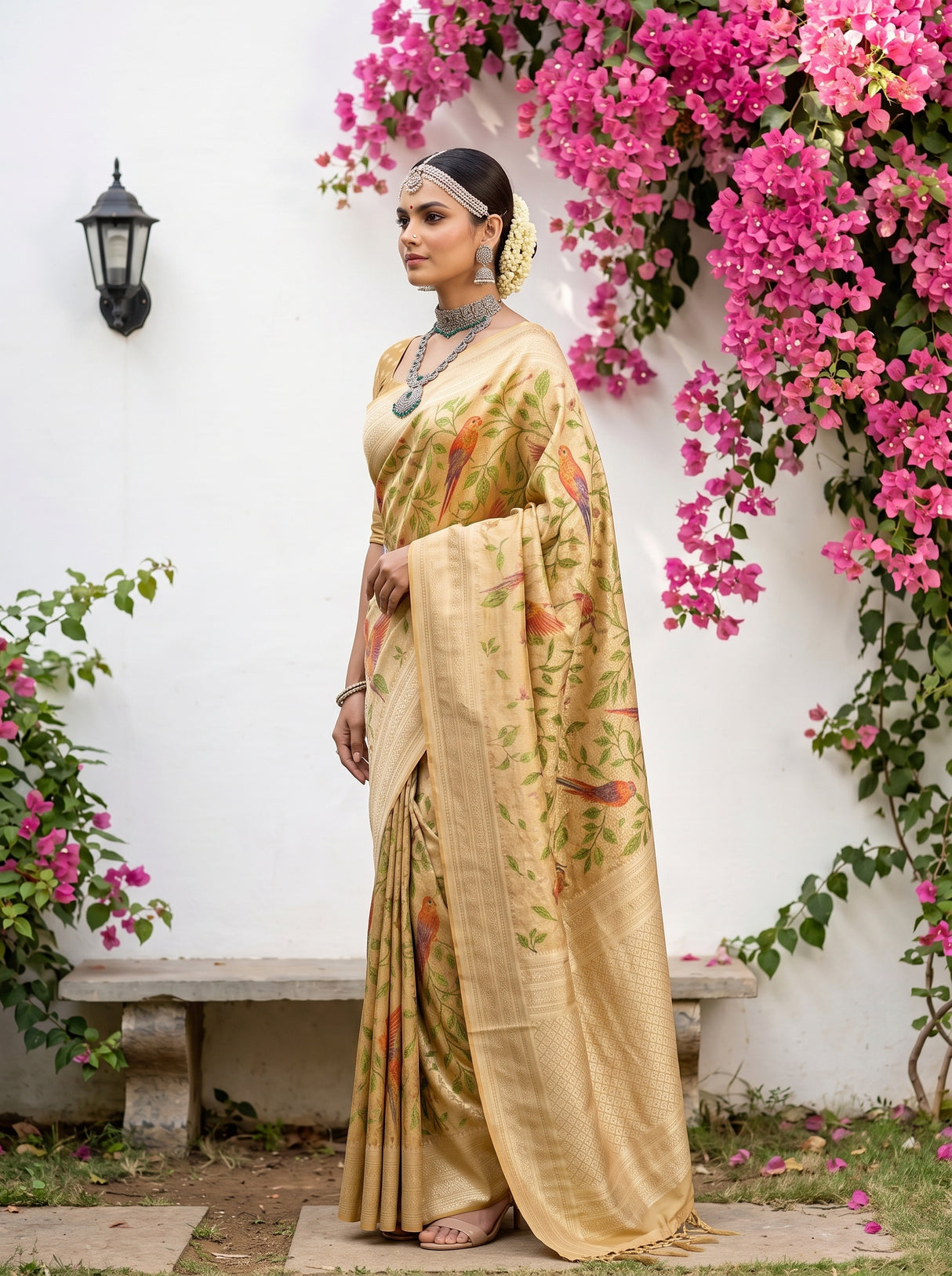 MIMOSA Gold Saree Saree — pose 3 styling detail