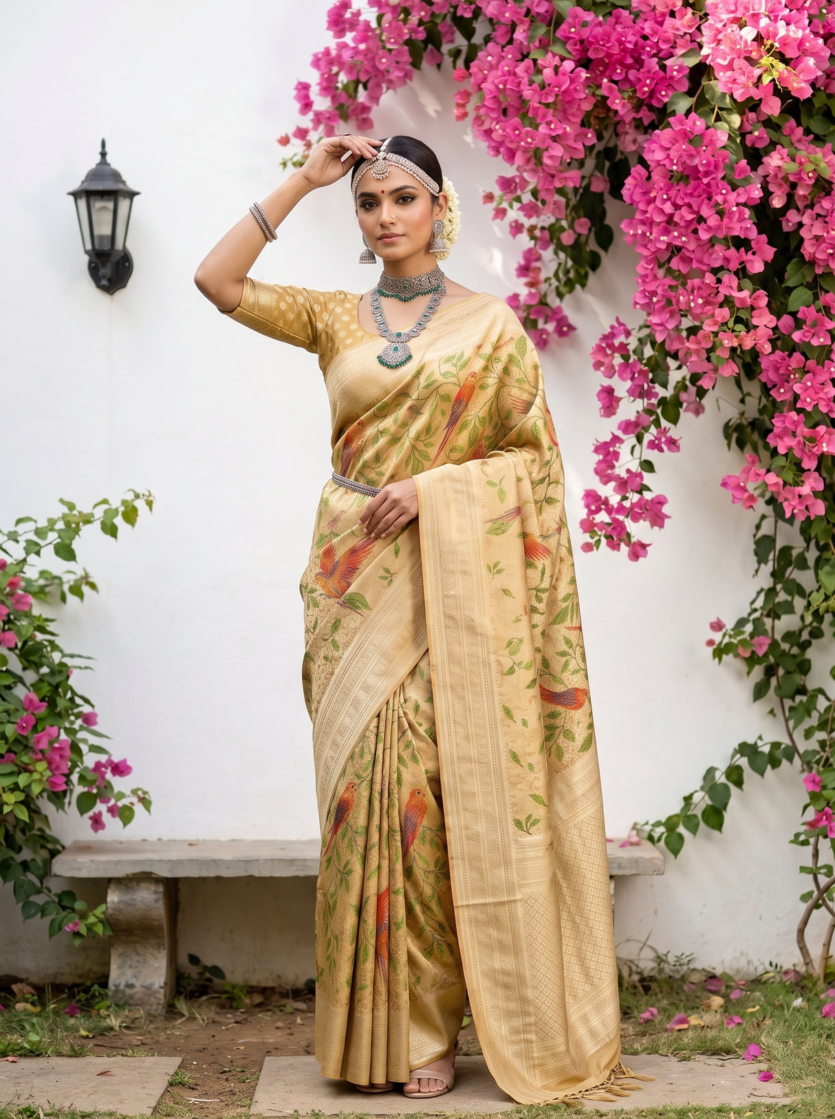 MIMOSA Gold Saree Saree — pose 4 styling detail