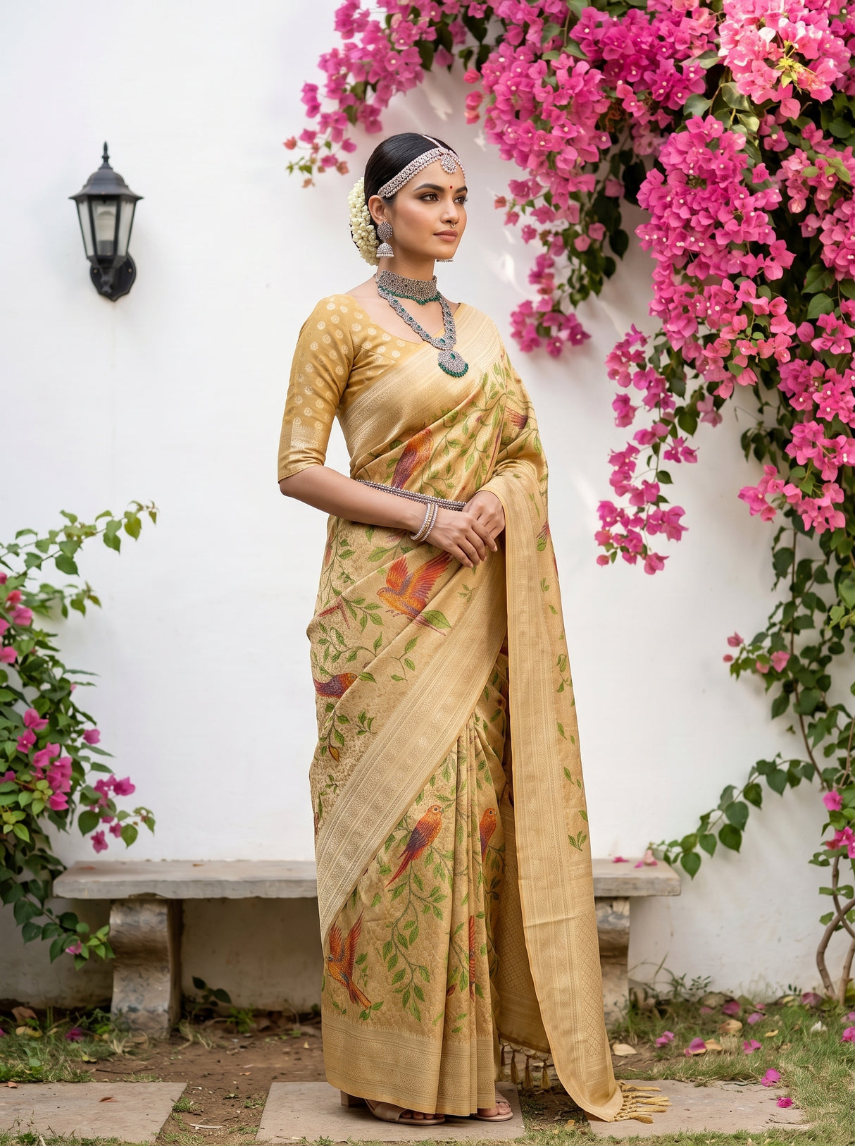 MIMOSA Gold Saree Saree — pose 5 styling detail