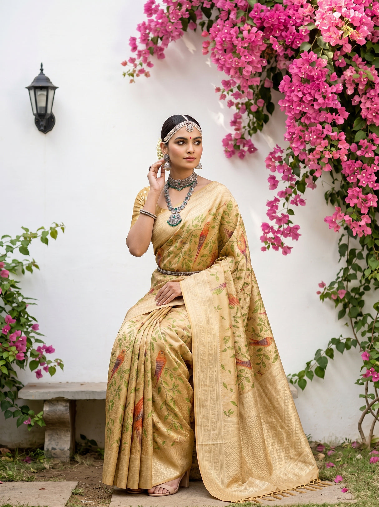MIMOSA Gold Saree Saree — pose 8 styling detail