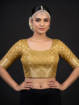 MIMOSA Gold Saree Saree — blouse close-up