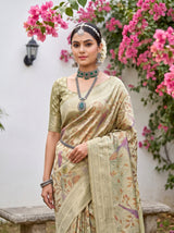 MIMOSA Green Saree Saree — pose 10 styling detail