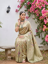 MIMOSA Green Saree Saree — pose 8 styling detail