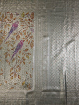 MIMOSA Green Saree Saree — pallu and zari work detail