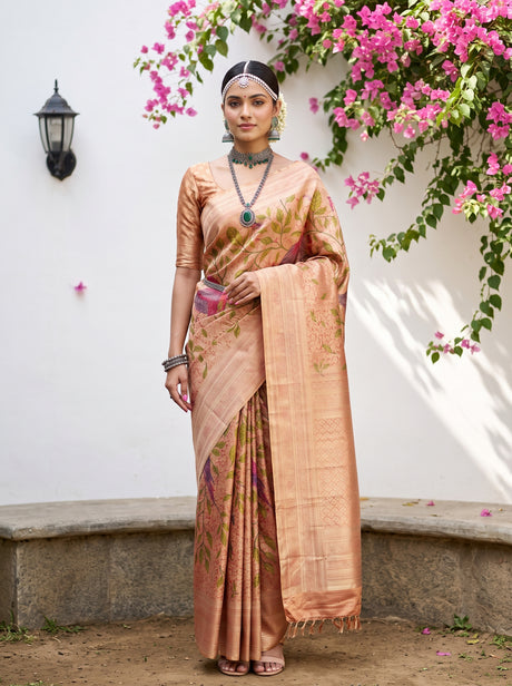 Orange  Saree