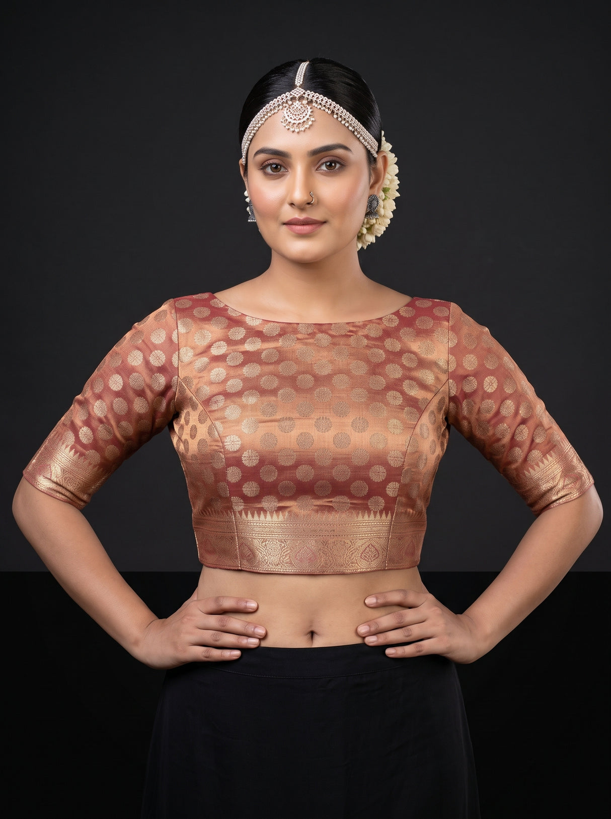 MIMOSA Rani Saree Saree — blouse close-up