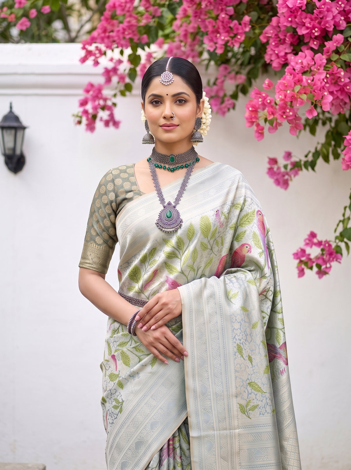 MIMOSA Sapphire Saree Saree — pose 10 styling detail