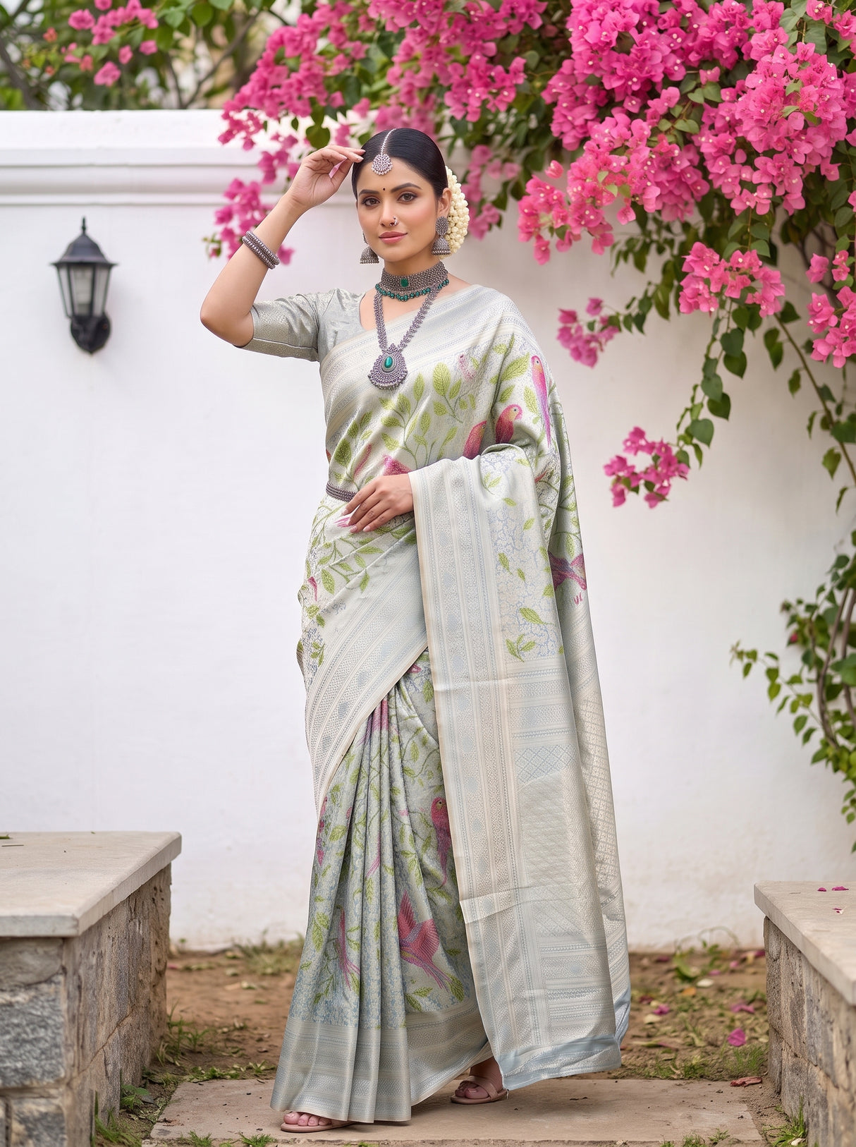 MIMOSA Sapphire Saree Saree — pose 7 styling detail