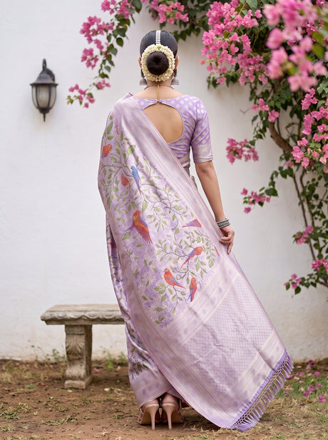 MIMOSA Violet Saree Saree — pose 2 styling detail